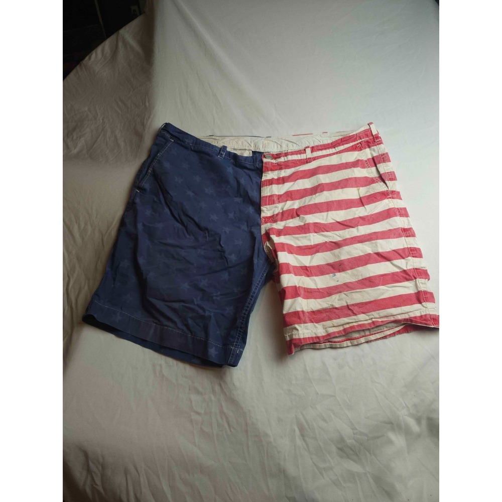 Bonobos Stars and Stripes Chino Short Mens Size 40 Red Blue Cotton Patriotic USA